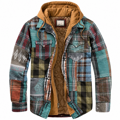 Bertus | Patchwork jas met ruitpatroon
