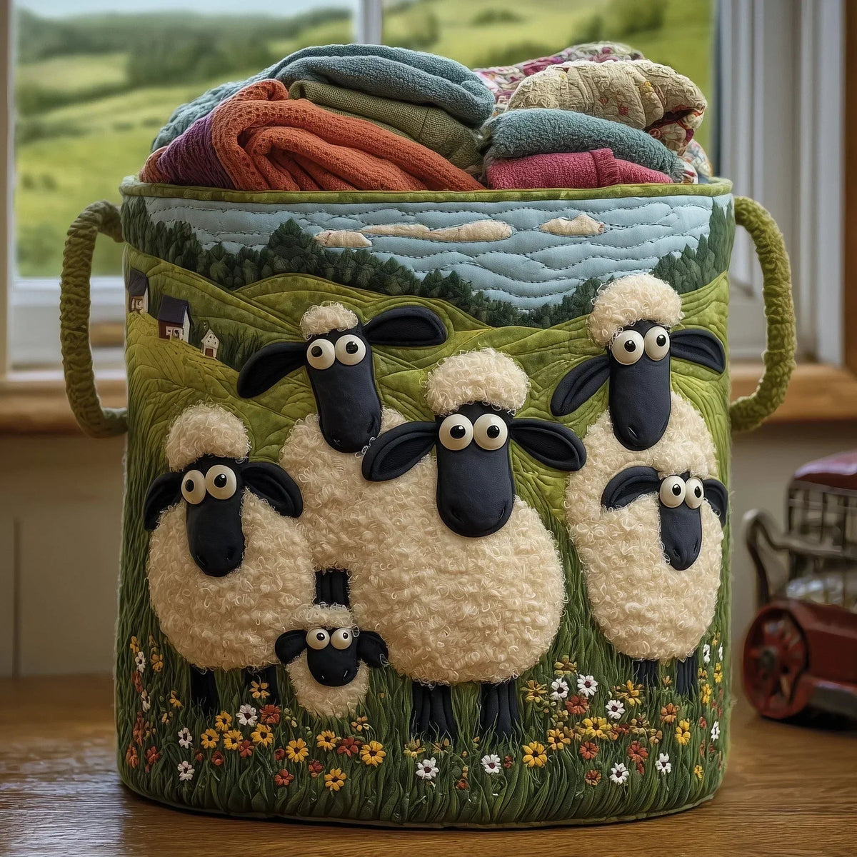 Mouton en Bloemen | Gevoerde Opbergmand