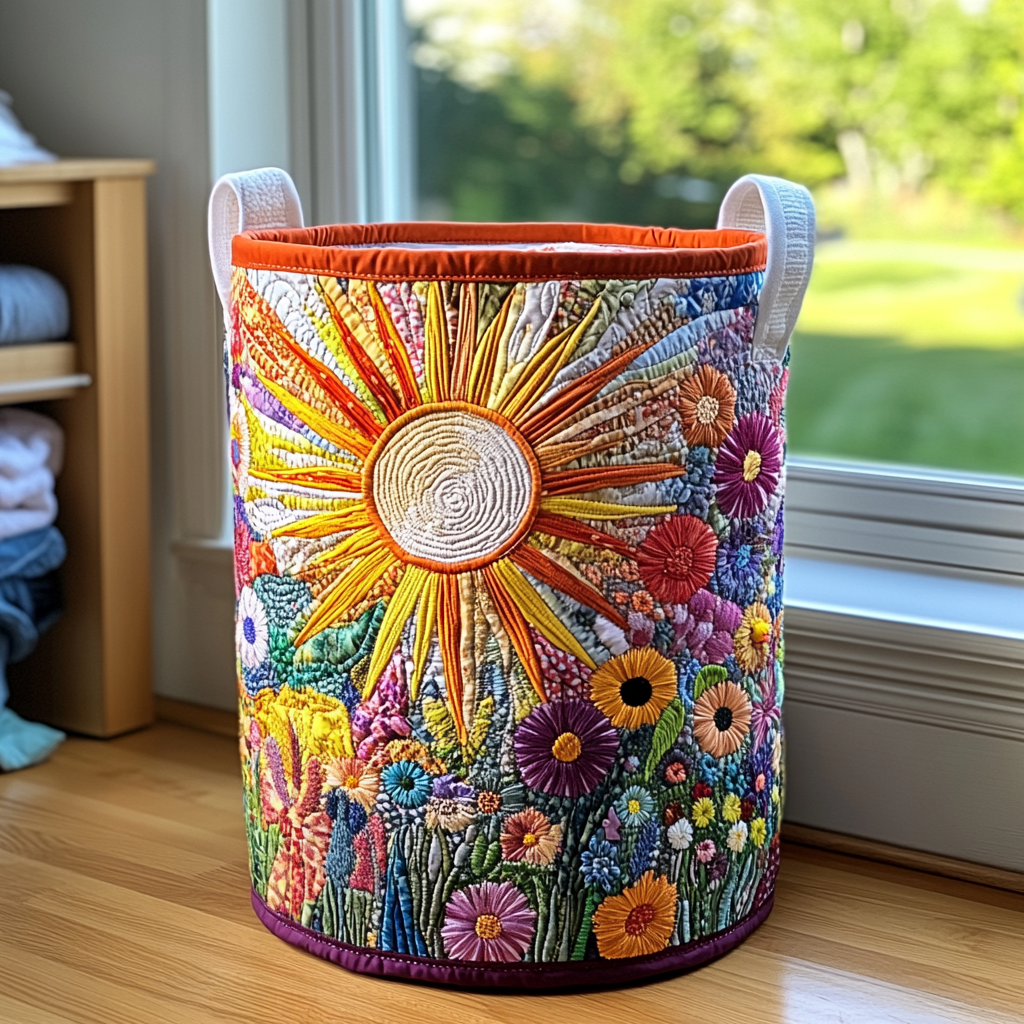 Zonnebloem in Bloemen | Gevoerde Opbergmand