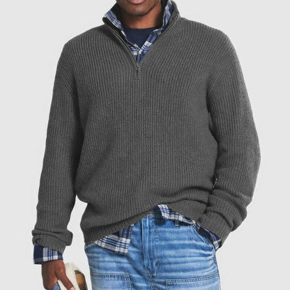Finn | Elegante trui met ritskraag