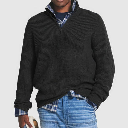 Finn | Elegante trui met ritskraag
